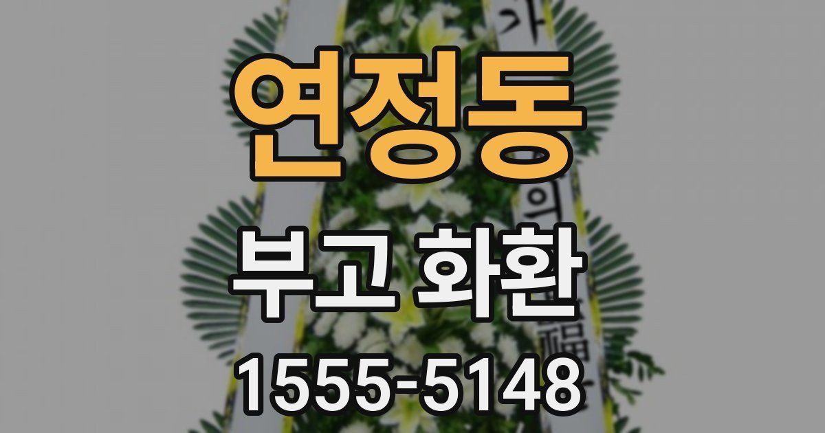 연정동 부고 화환