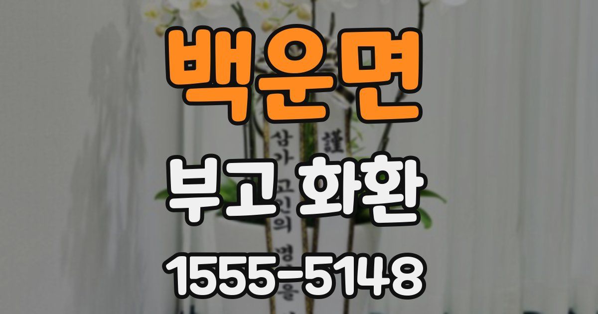 백운면 부고 화환
