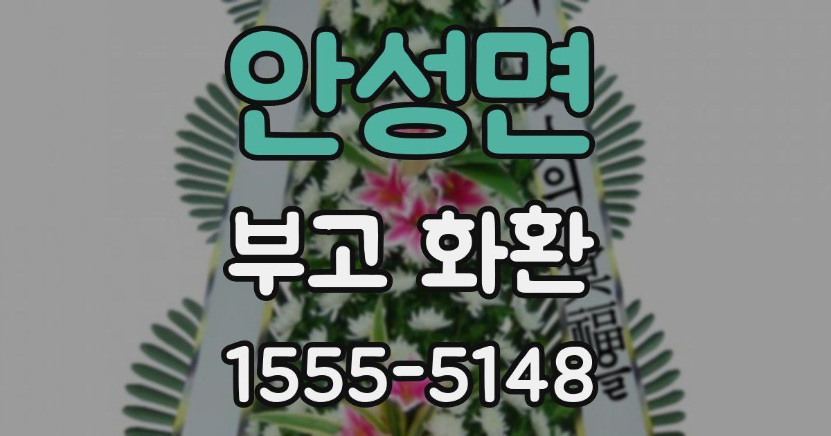 안성면 부고 화환