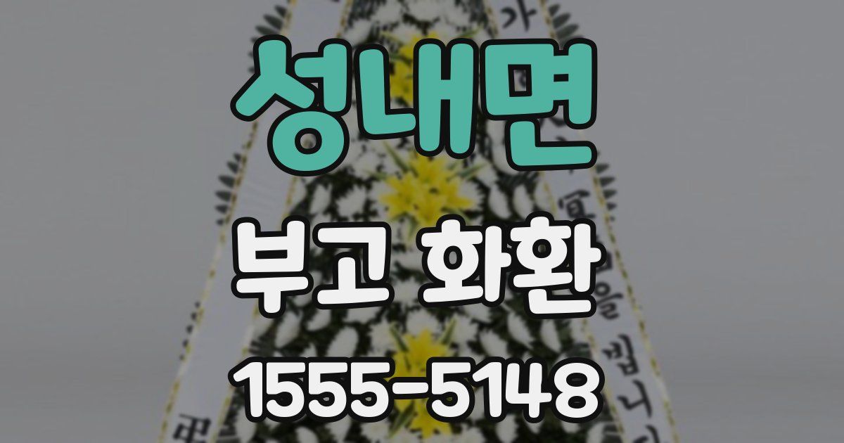 성내면 부고 화환