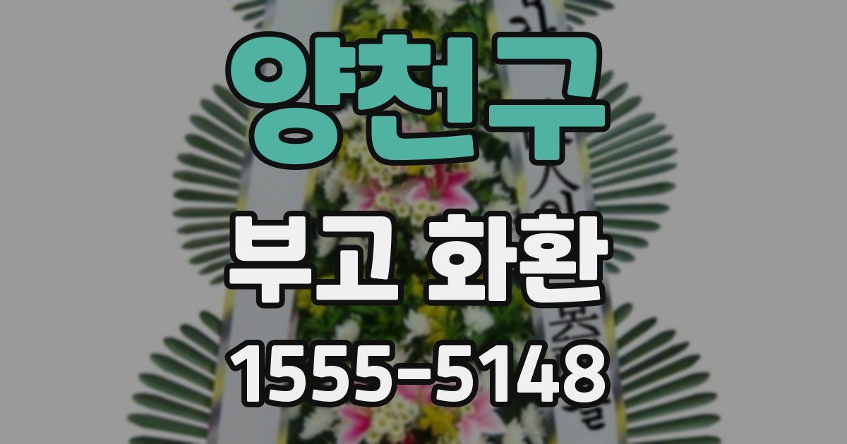 양천구 부고 화환