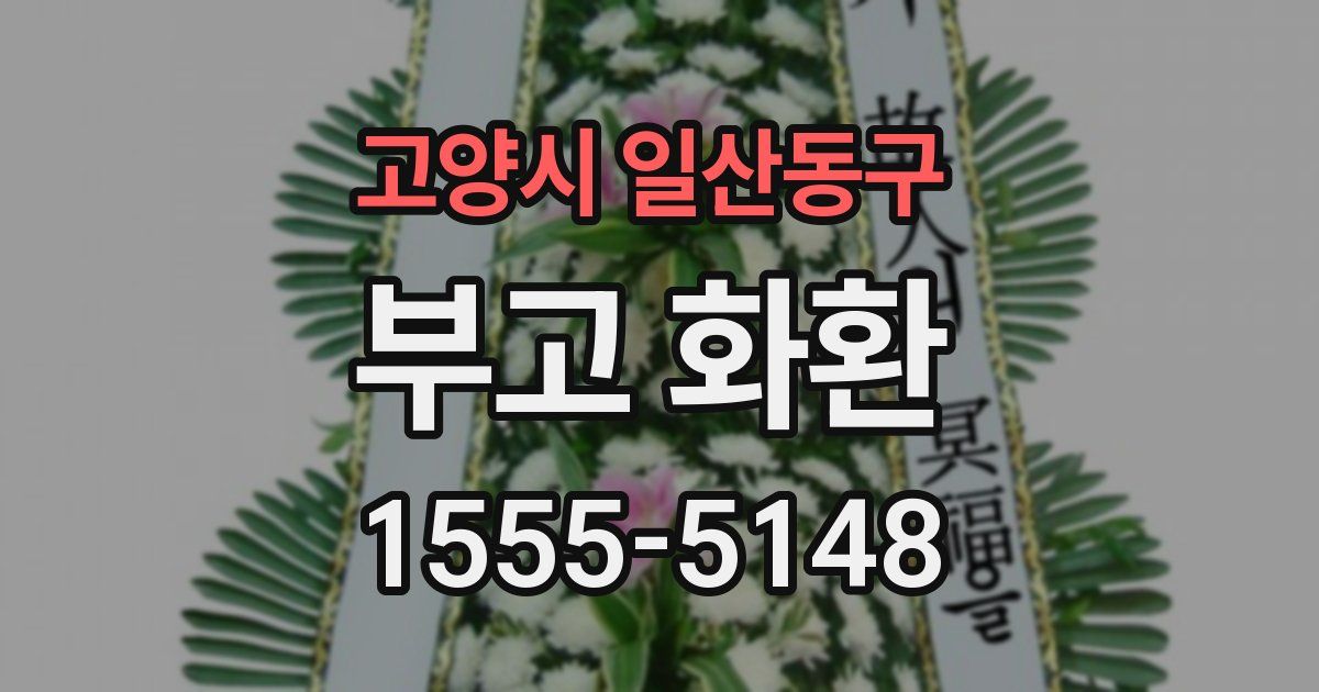 고양시 일산동구 부고 화환