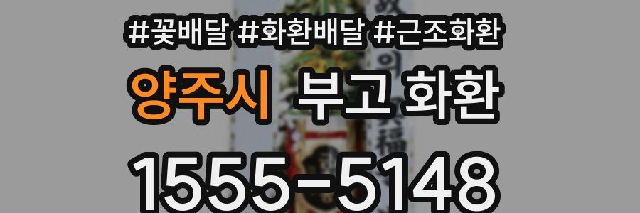 양주시 부고 화환