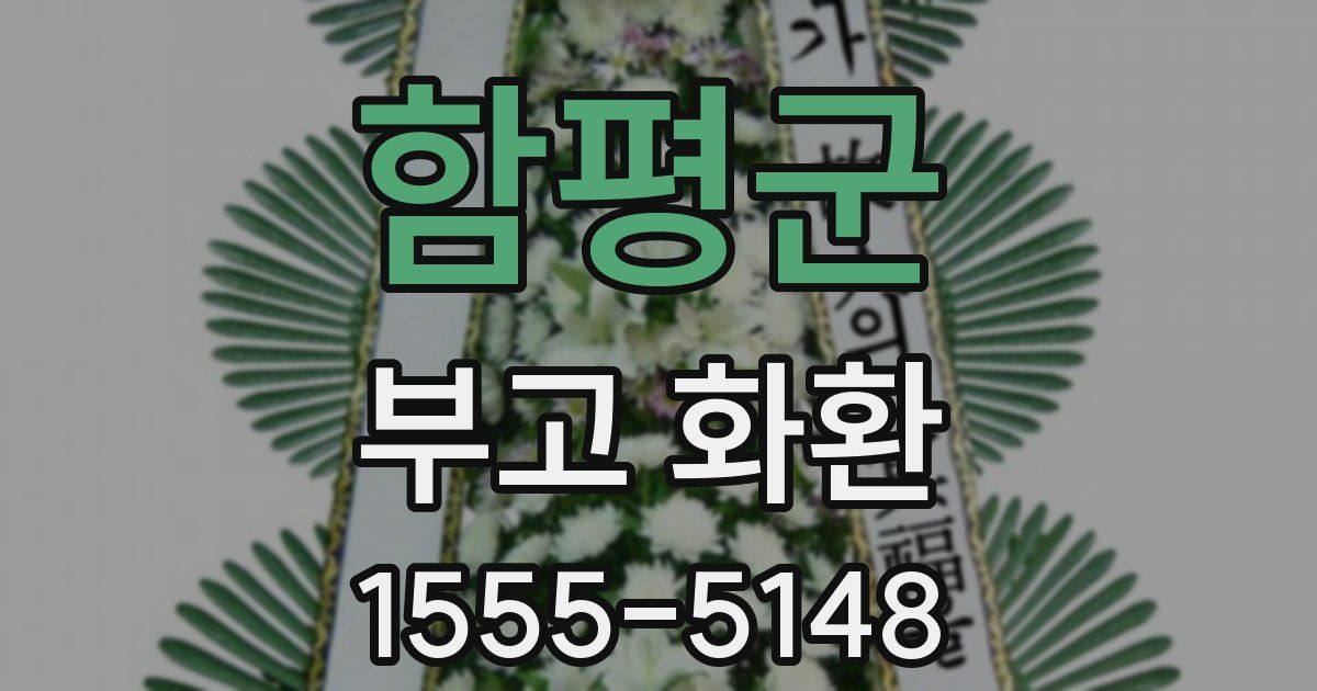 함평군 부고 화환