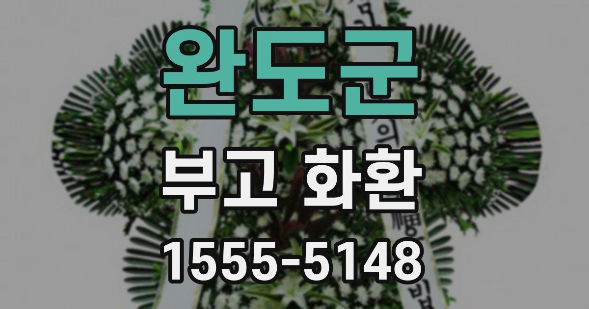 완도군 부고 화환