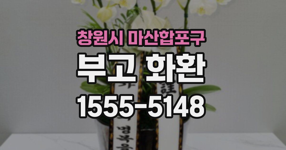 창원시 마산합포구 부고 화환