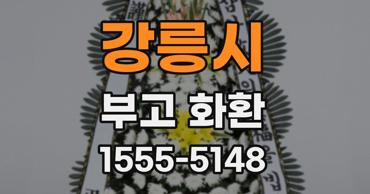강릉시 부고 화환