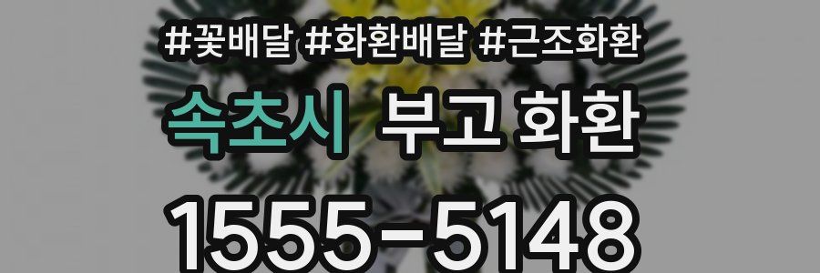 속초시 부고 화환