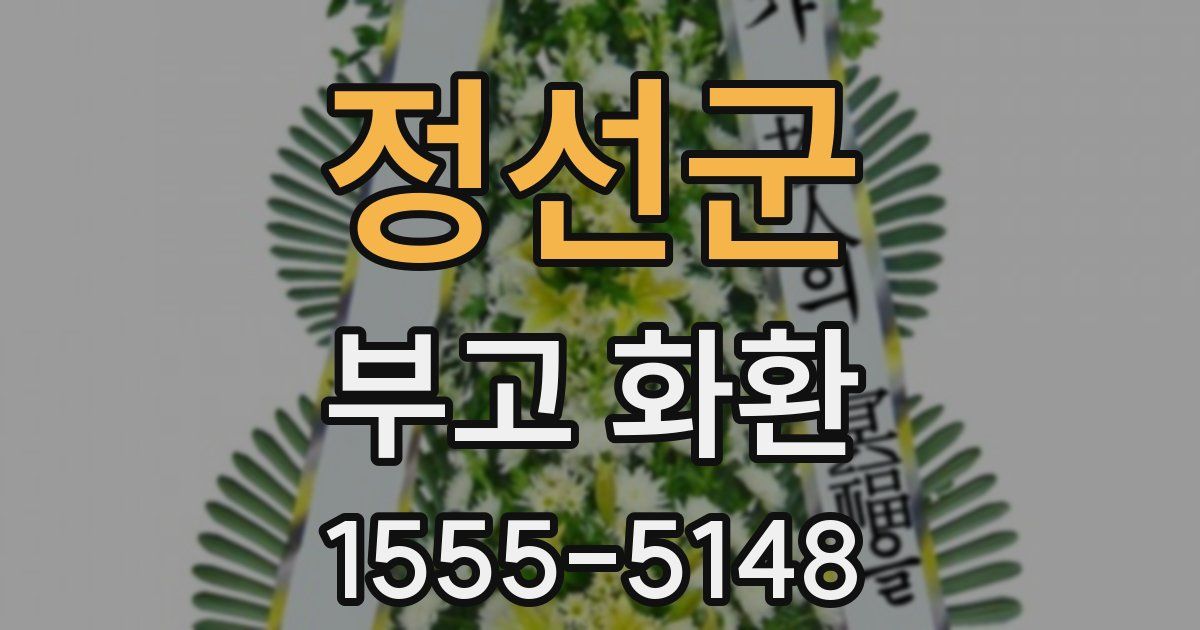 정선군 부고 화환