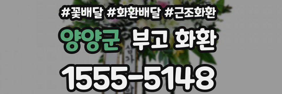 양양군 부고 화환