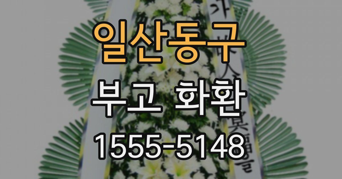 일산동구 부고 화환