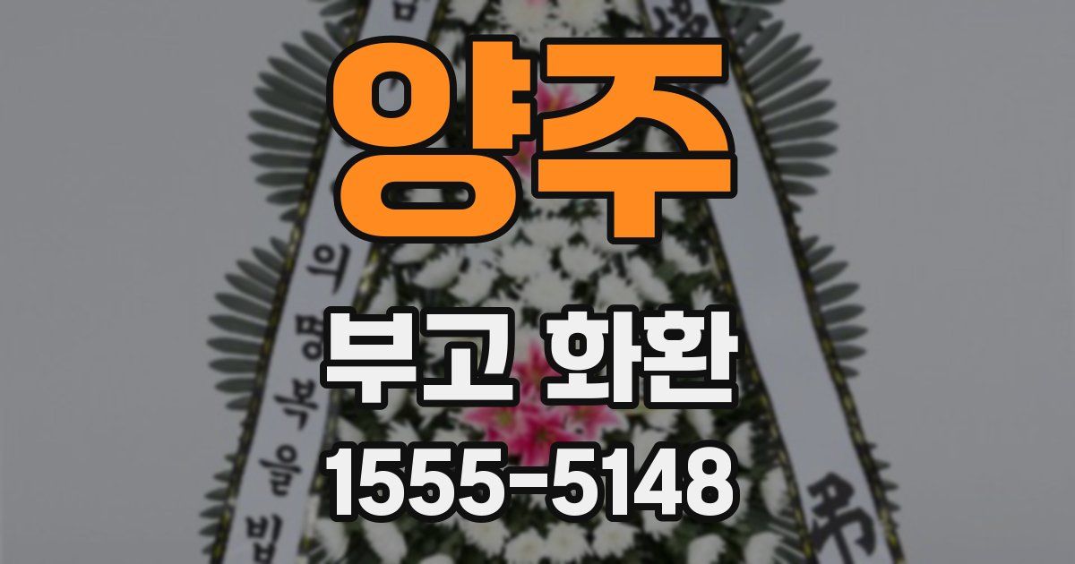 양주 부고 화환