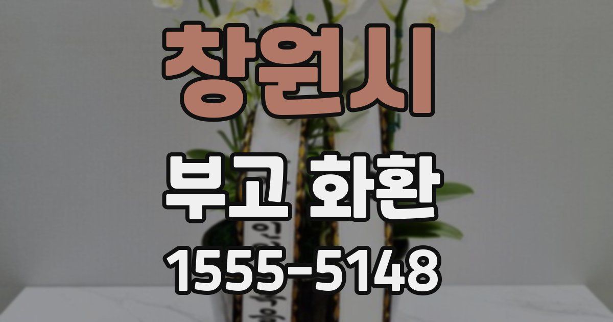 창원시 부고 화환