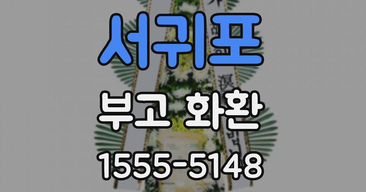 서귀포 부고 화환
