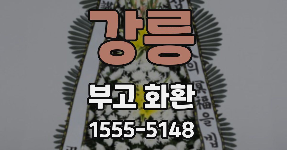 강릉 부고 화환