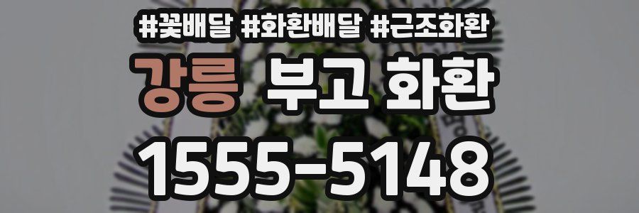 강릉 부고 화환