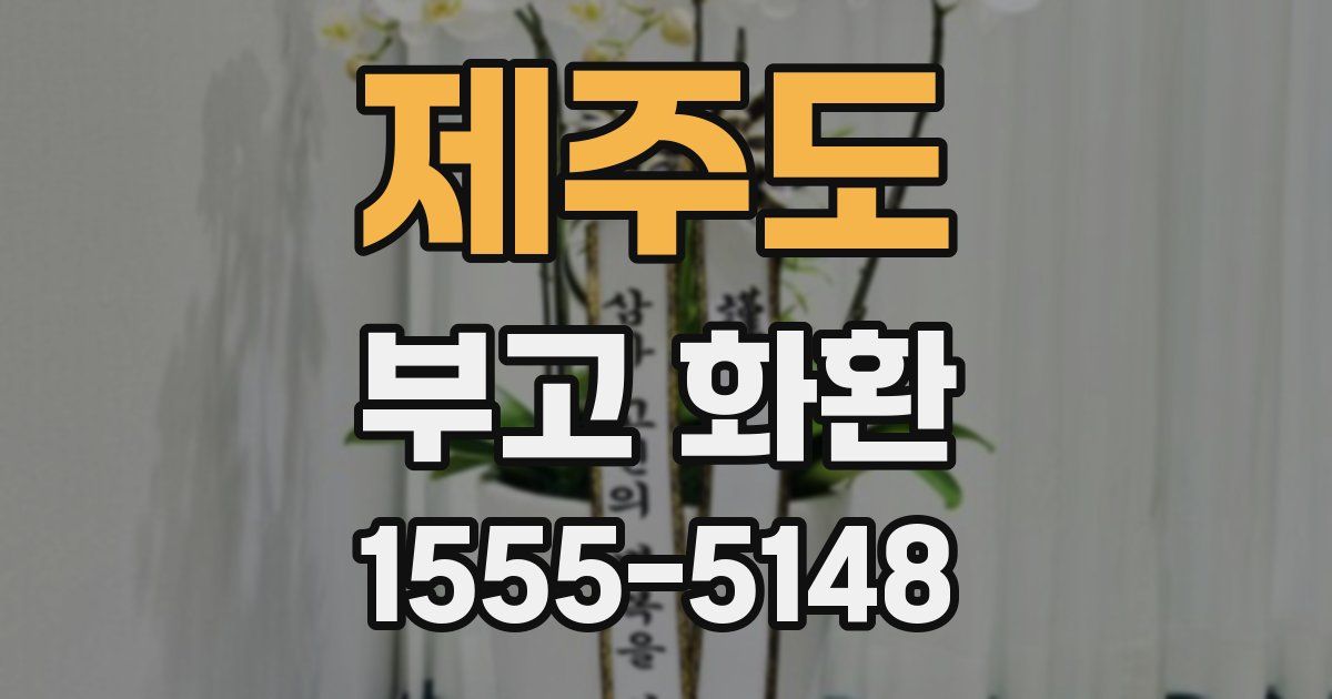 제주도 부고 화환