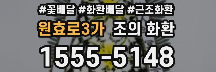 원효로3가 조의 화환