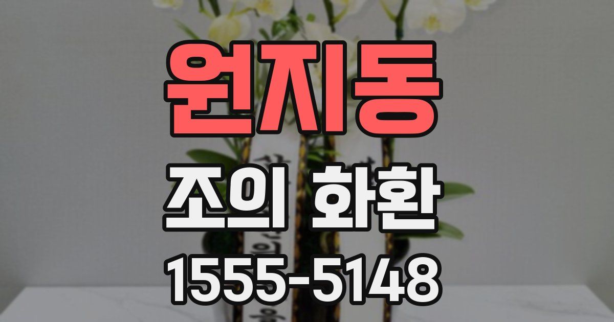 원지동 조의 화환
