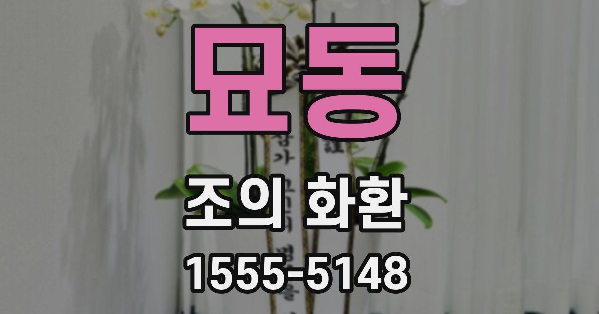 묘동 조의 화환