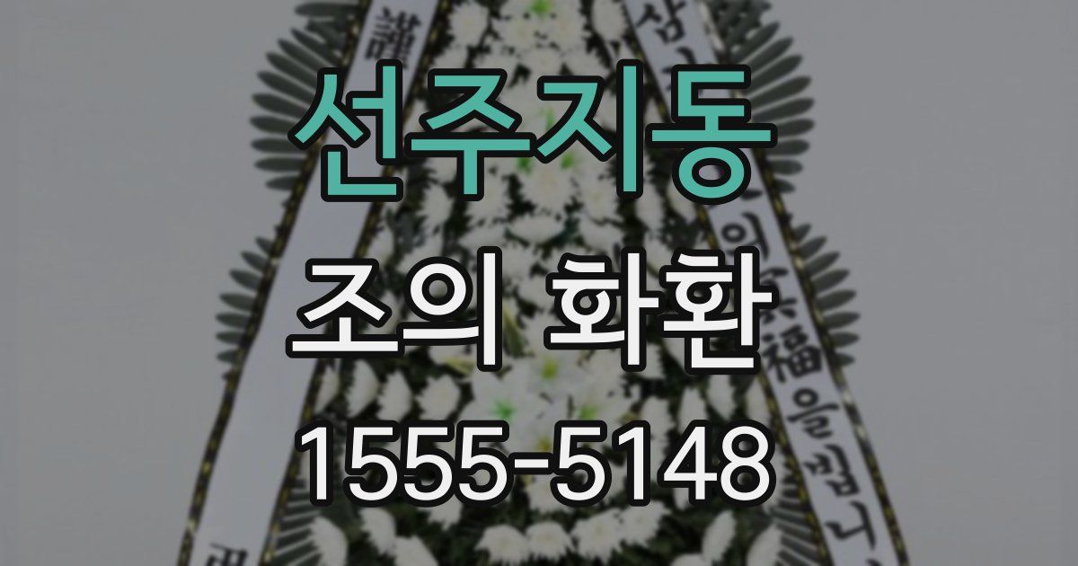 선주지동 조의 화환