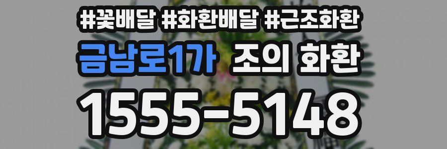 금남로1가 조의 화환