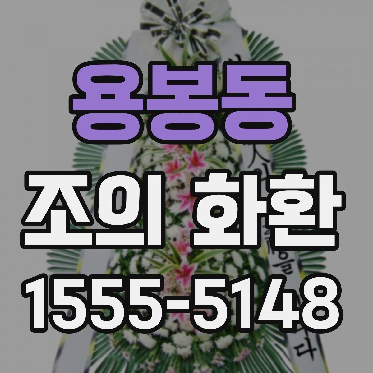 용봉동 조의 화환 현장 사진으로 보는 배치 사례