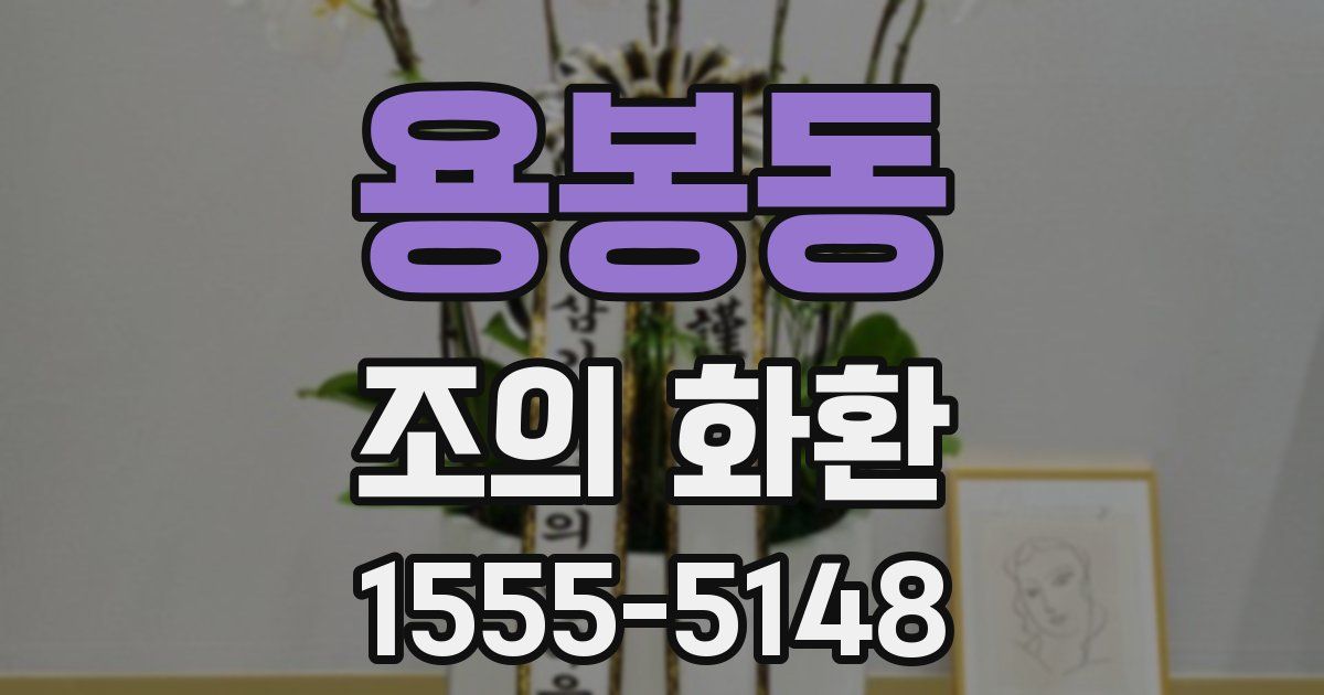 용봉동 조의 화환