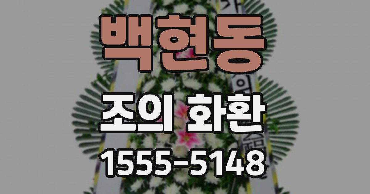 백현동 조의 화환