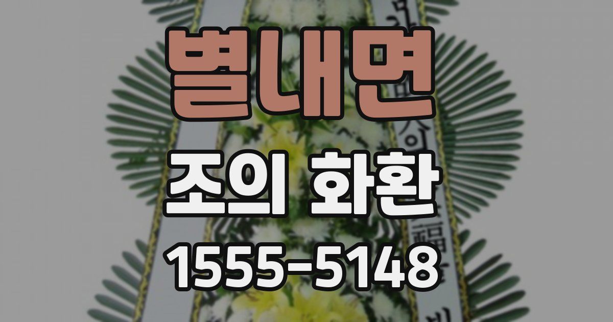 별내면 조의 화환