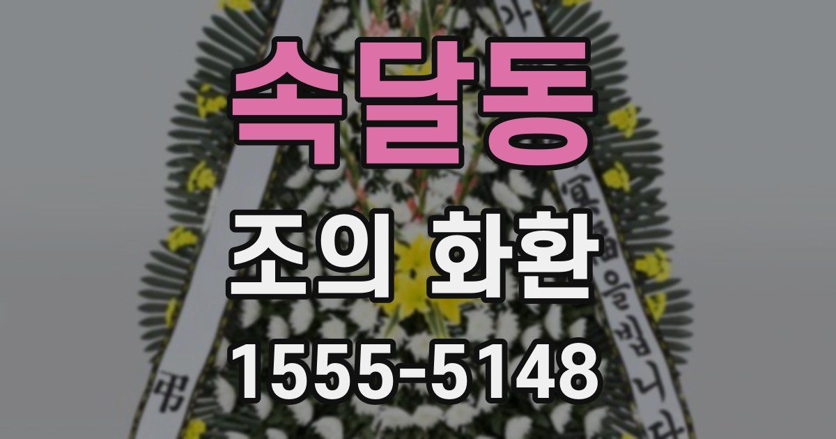 속달동 조의 화환