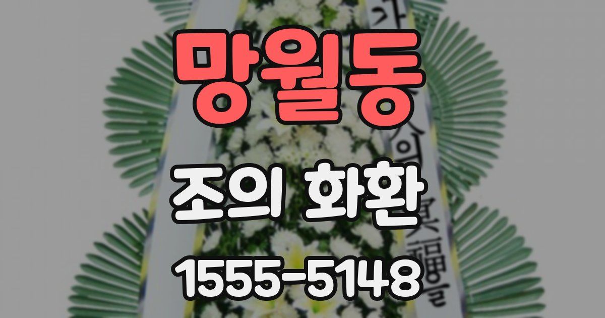 망월동 조의 화환