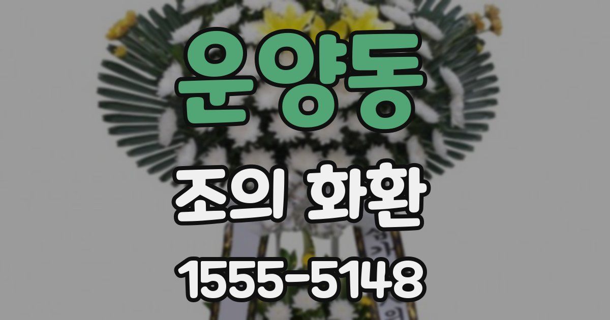 운양동 조의 화환