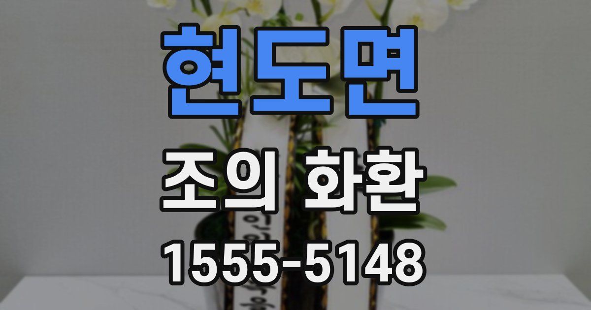 현도면 조의 화환
