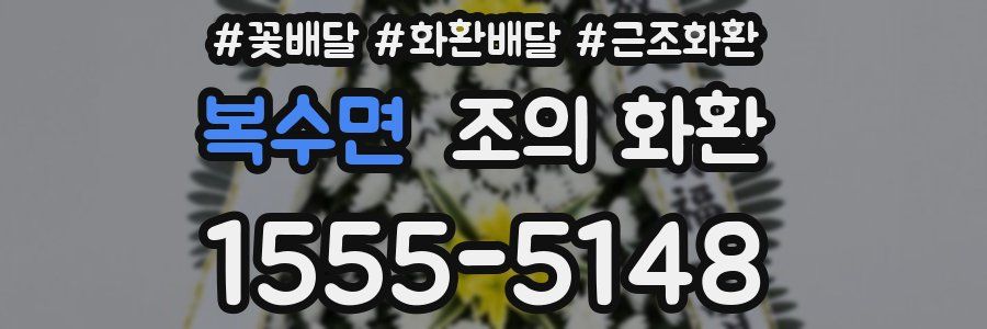 복수면 조의 화환