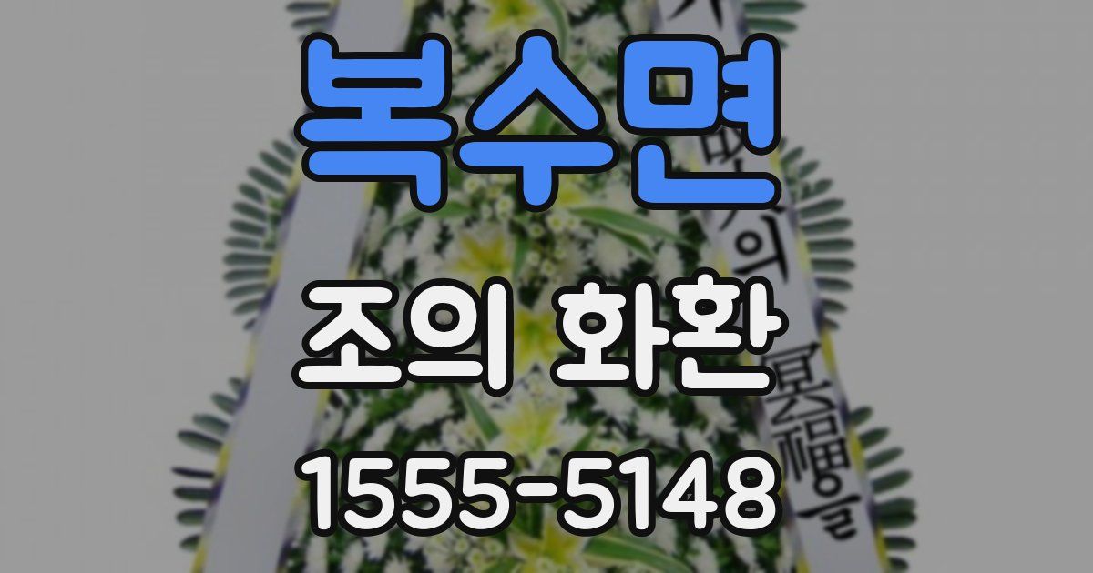 복수면 조의 화환