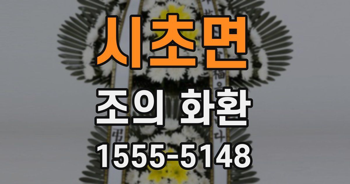 시초면 조의 화환