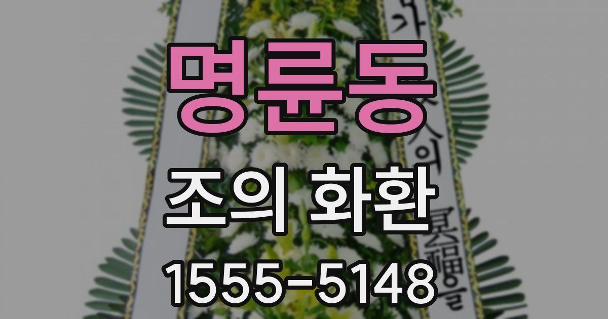 명륜동 조의 화환
