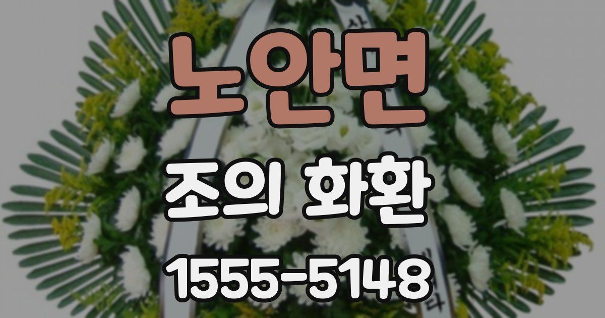 노안면 조의 화환