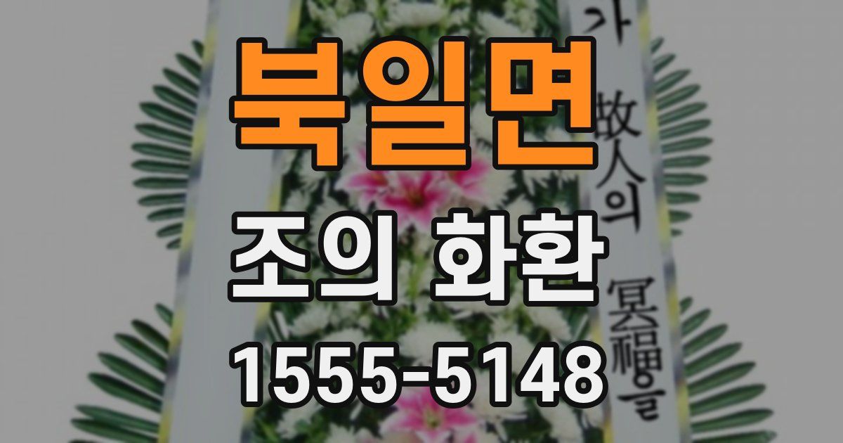 북일면 조의 화환