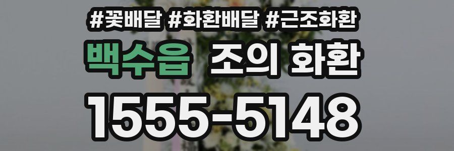 백수읍 조의 화환