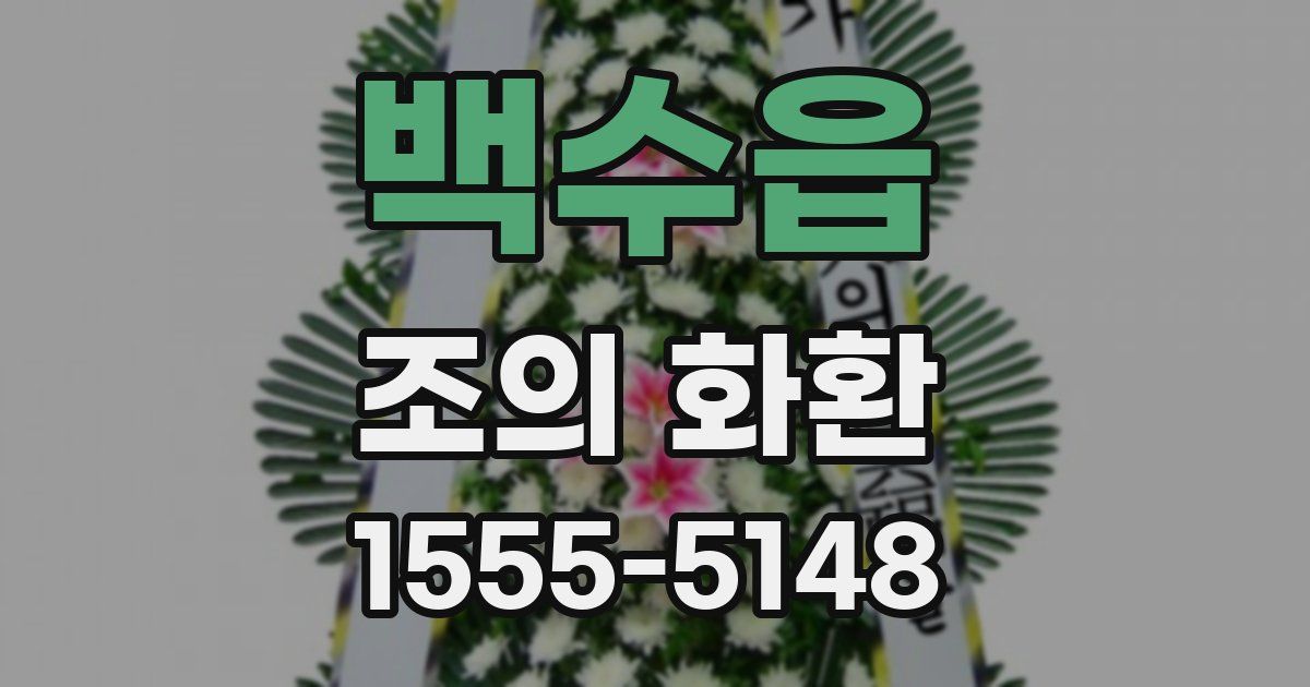 백수읍 조의 화환