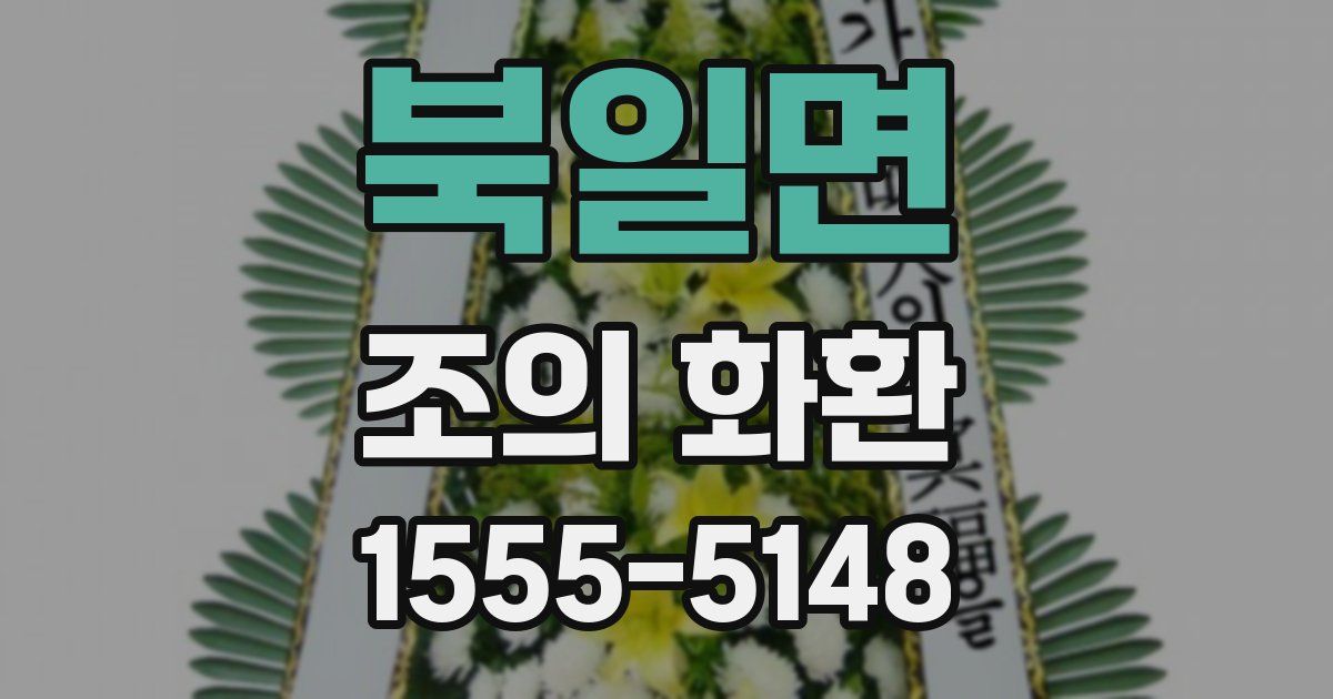 북일면 조의 화환