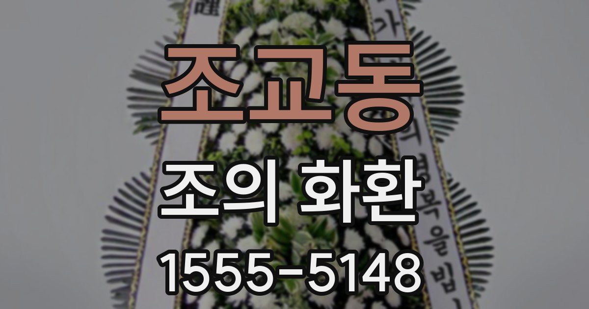 조교동 조의 화환