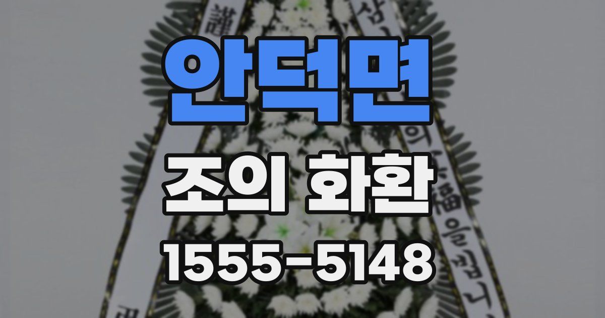 안덕면 조의 화환