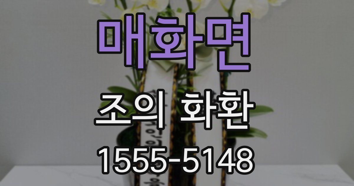 매화면 조의 화환