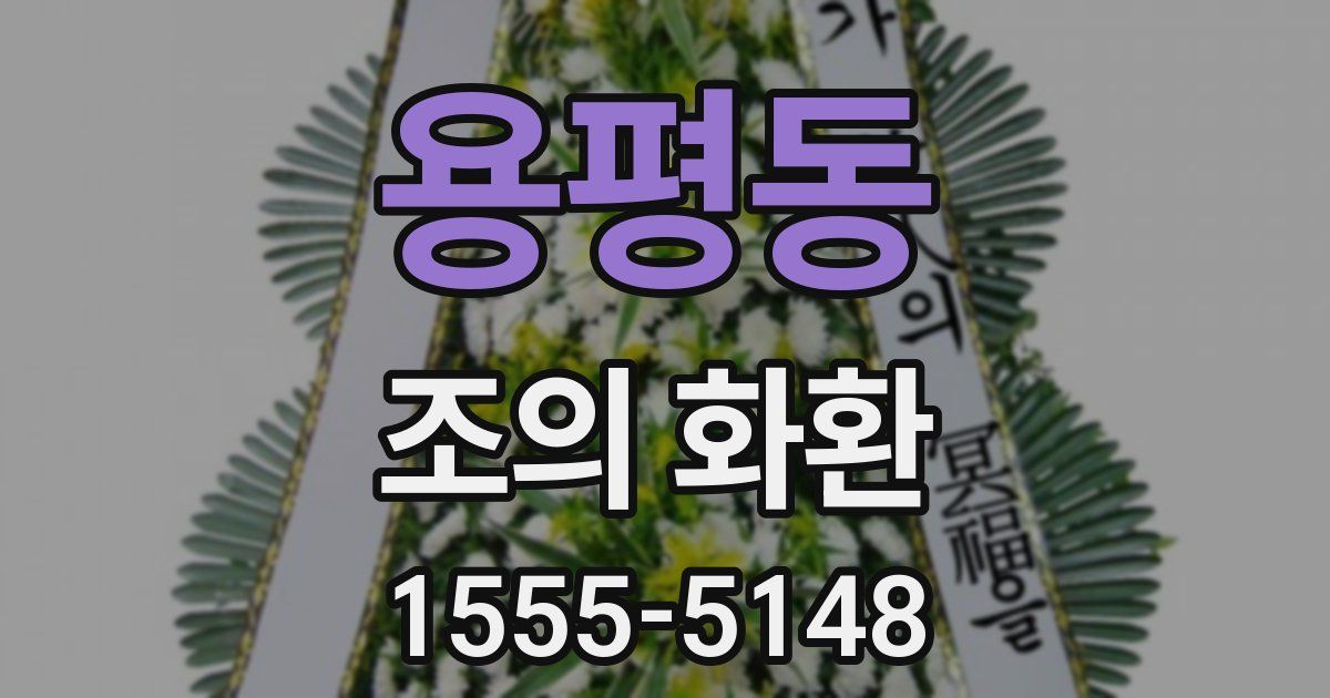 용평동 조의 화환