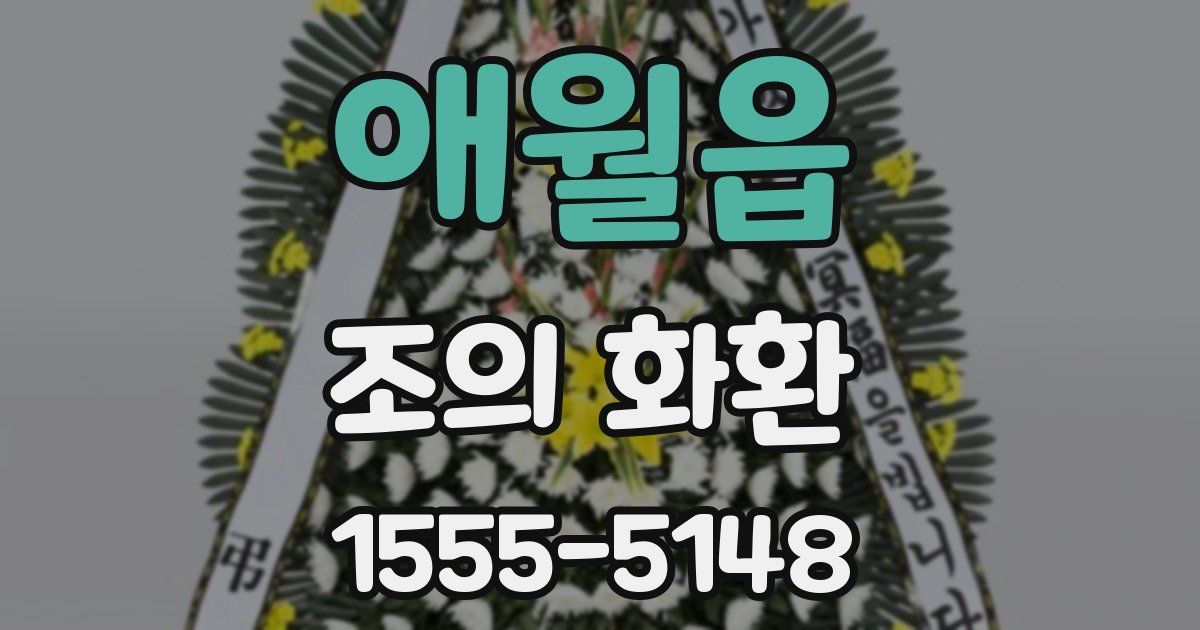 애월읍 조의 화환