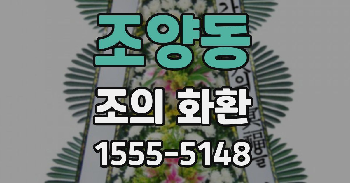 조양동 조의 화환