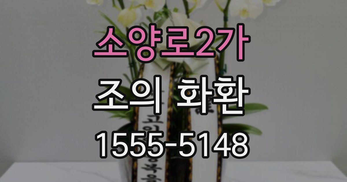 소양로2가 조의 화환